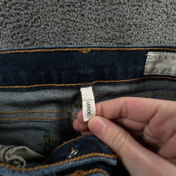 Rag & Bone Size 27x31 Women Blue Denim Dark Wash Jeans Cotton Blend W1502K520 - Picture 9 of 14